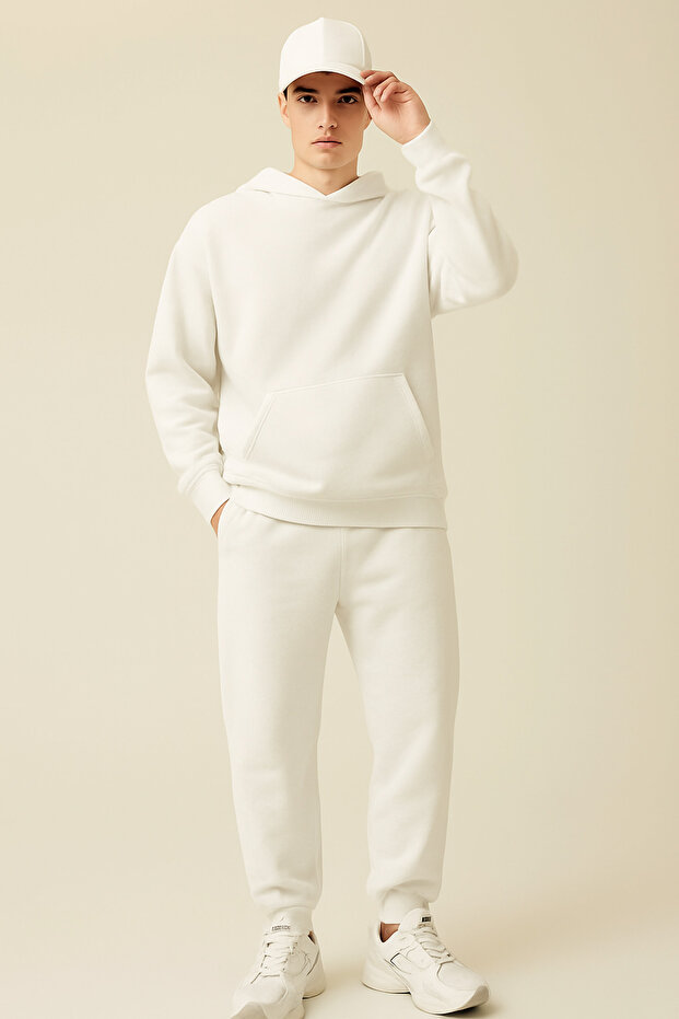 Regular Fit Eşofman Altı Cepli Basic Düz Beli Bağcıklı Lastikli Paça D4416ax25sp - 1