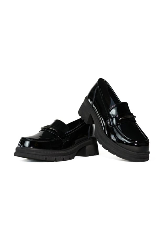 Pantofi de damă, piele, - TP 6830 - negru