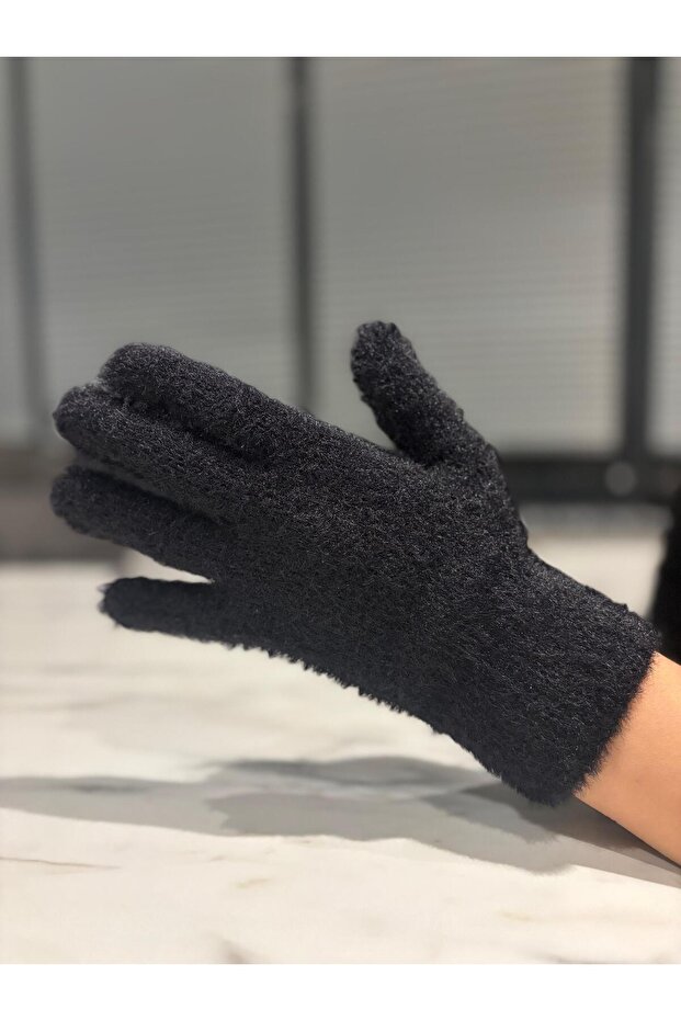 Kadın Peluş Uzun Eldiven - 5
