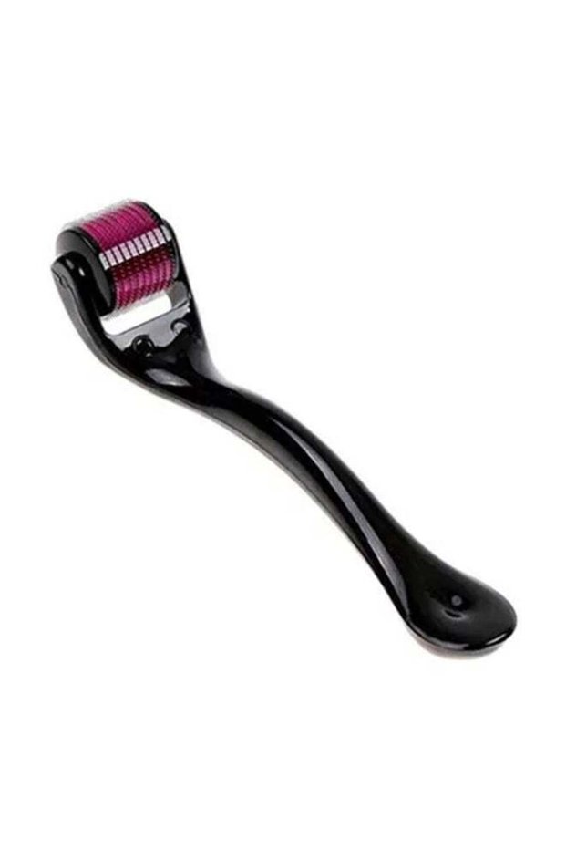 Derma Roller 540-Piece Needles For Treatment Of Wrinkles Hair Loss Baldness - Black/Pink
