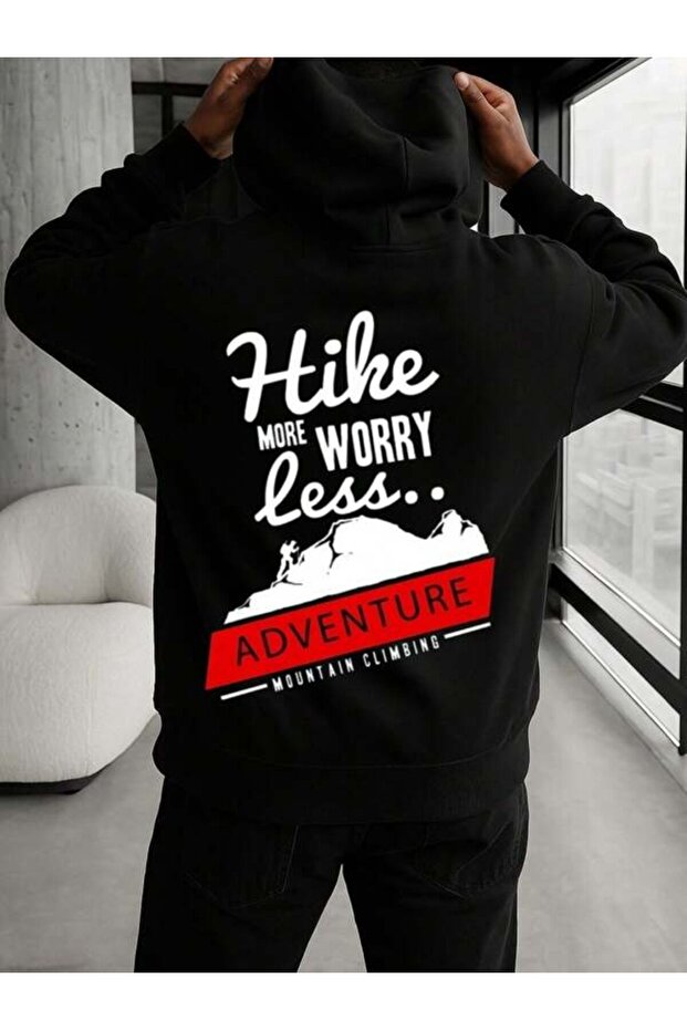 Unisex Printed Mountain and Adventure Theme Sweatshirt