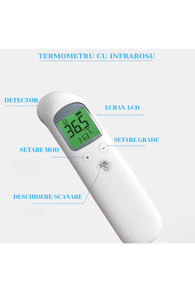 Infrared Thermometer, SARAADA, Accurate, Fast, Measurement in 1 Second, Non-contact, Digital LCD - 5