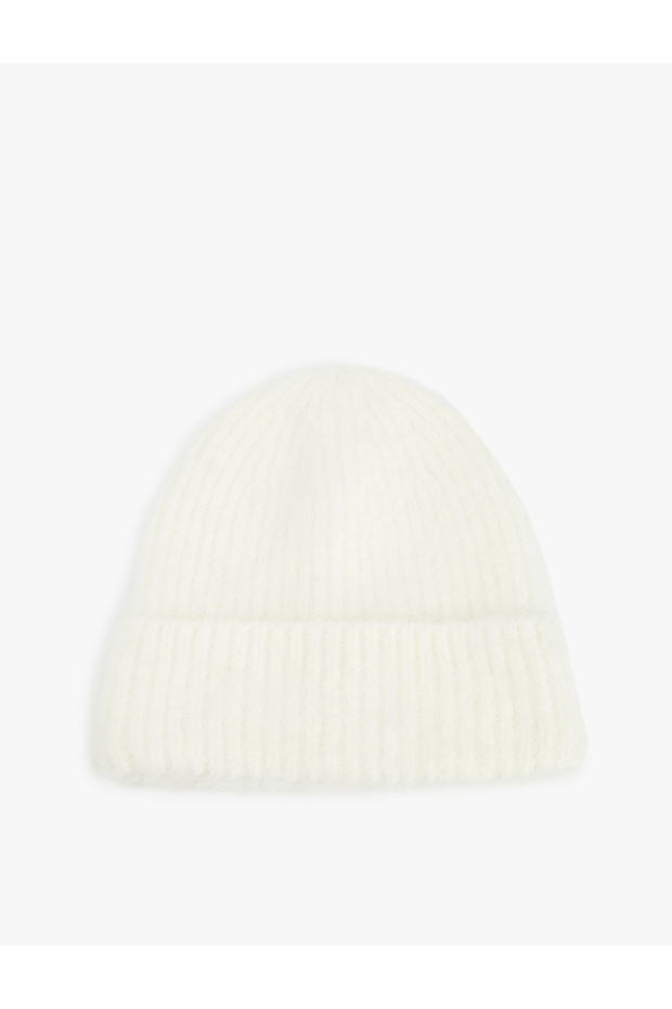 Wool Blend Layered Knit Beanie
