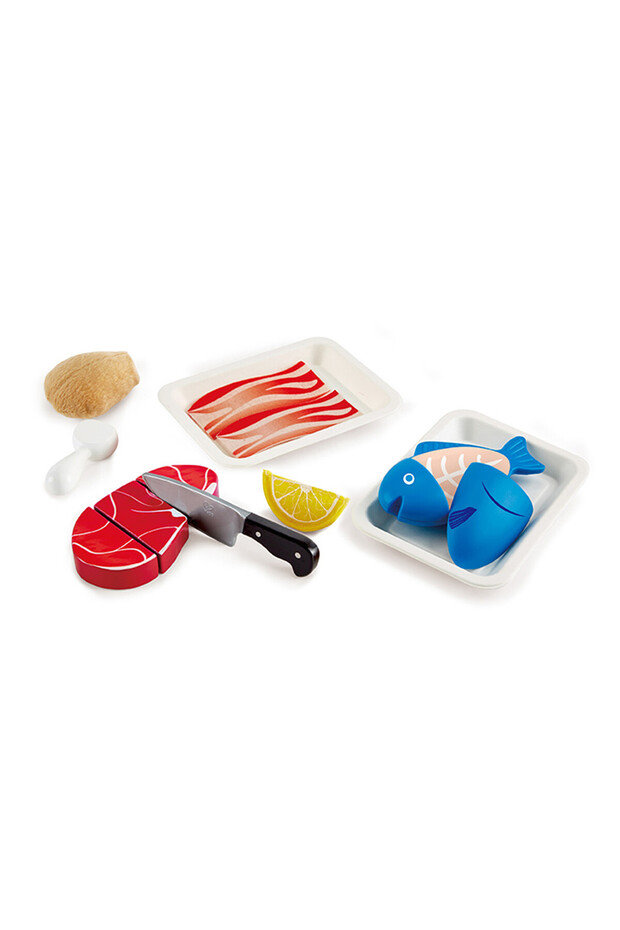 Tasty Proteins Set Wooden Pretend Play Food Set - 1