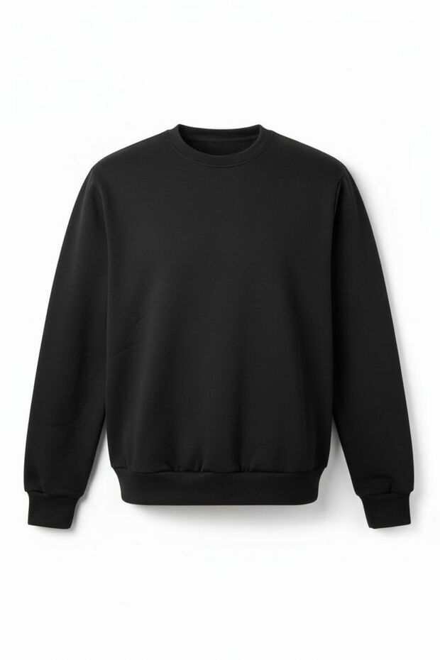 Basic Bisiklet Yaka Relaxed Regular Sweatshirt - 3