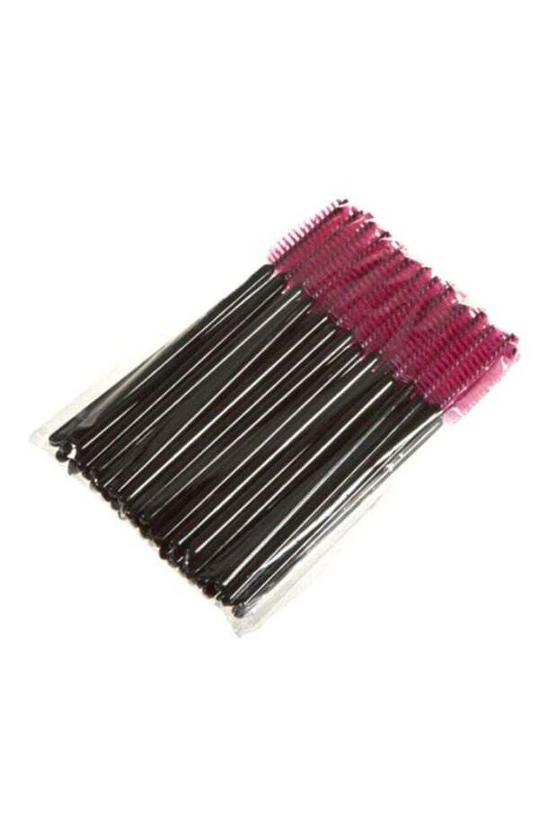 50-Piece One-Off Eyelash Brush Set Black/Pink