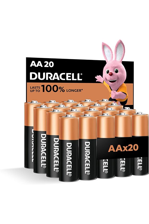 AA Batteries with Power Boost, 20 Count, Alkaline AA Battery for Household Office Devices