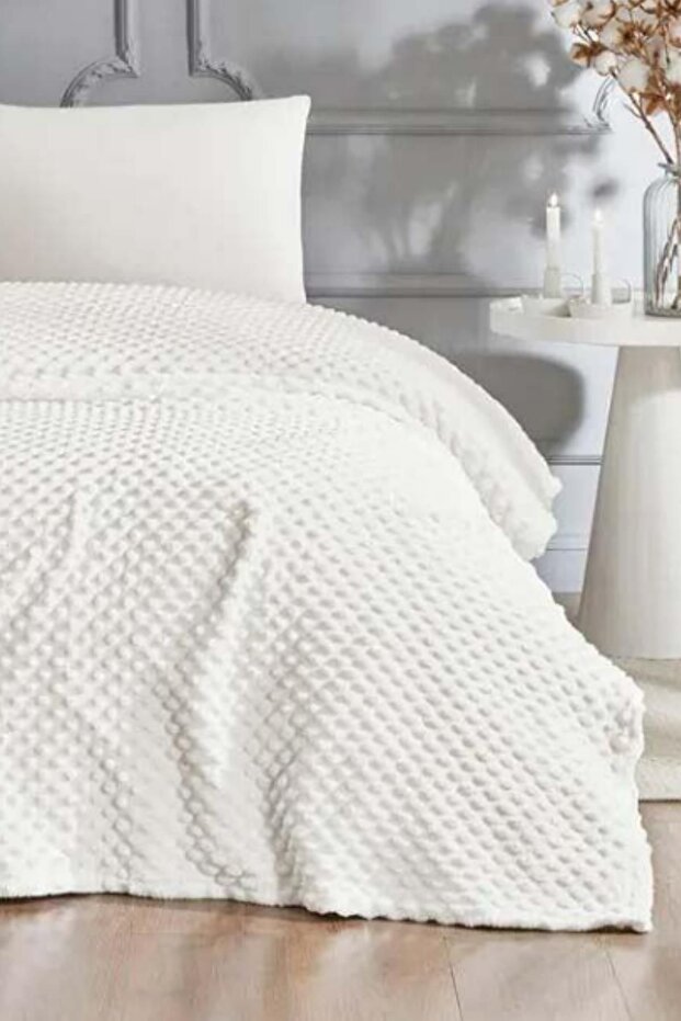 Bud Bone White Single Blanket - 1
