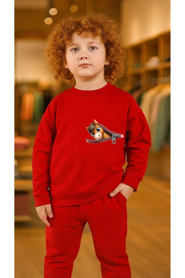 Children's Suit Sweatshirt Sipa Fer Printed Girls Boys Crew Neck3 4-5-6-7-8-9-10-11-12Years