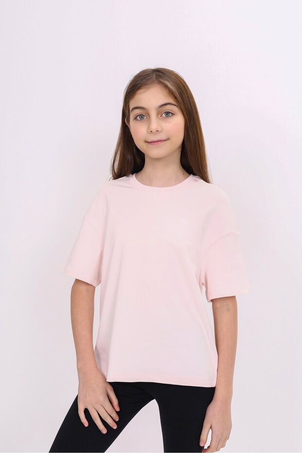 Girl's Printed Crew Neck Short Sleeve T-Shirt