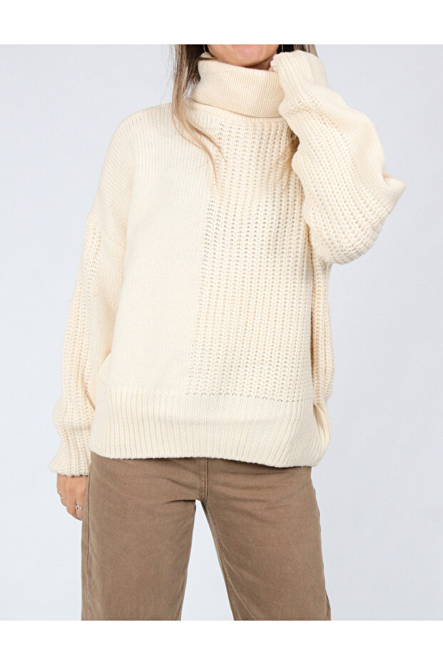 Pulover, crem - 1