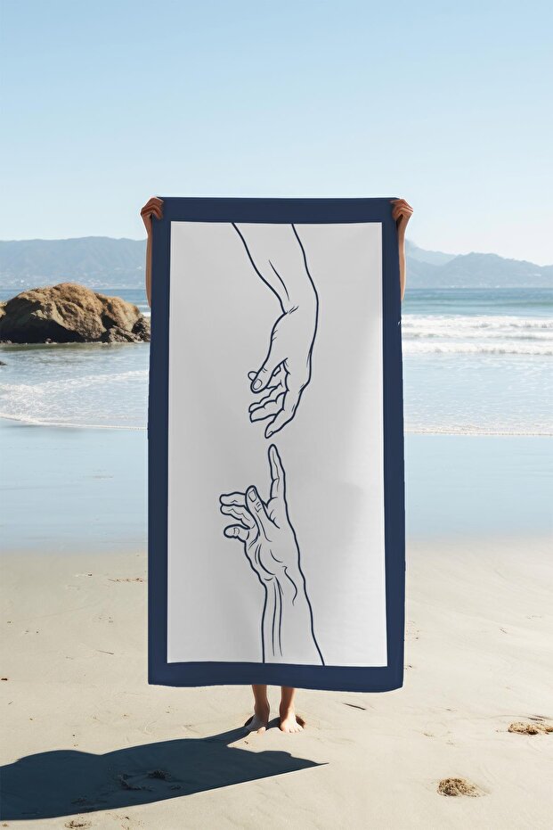 Digital Printing Beach Sea Towel Modern Patterned Peshtemal Hvl0090