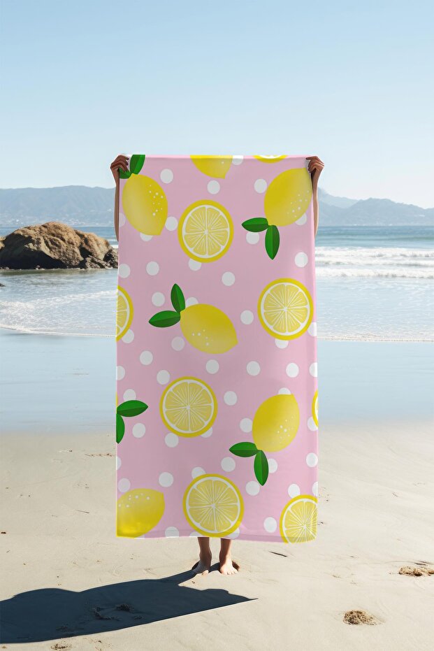 Digital Printing Beach Sea Towel Lemon Patterned Peshtamal Hvl0163