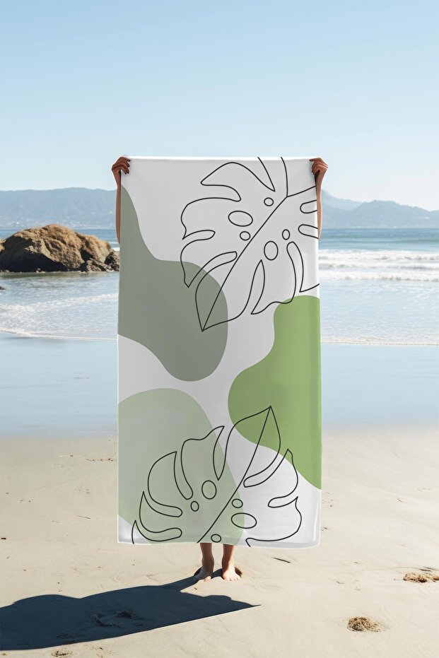 Digital Printing Beach Sea Towel Leaf Patterned Peshtamal Hvl0184
