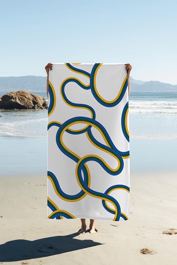 Digital Printing Beach Sea Towel Abstract Patterned Peshtemal Hvl0226