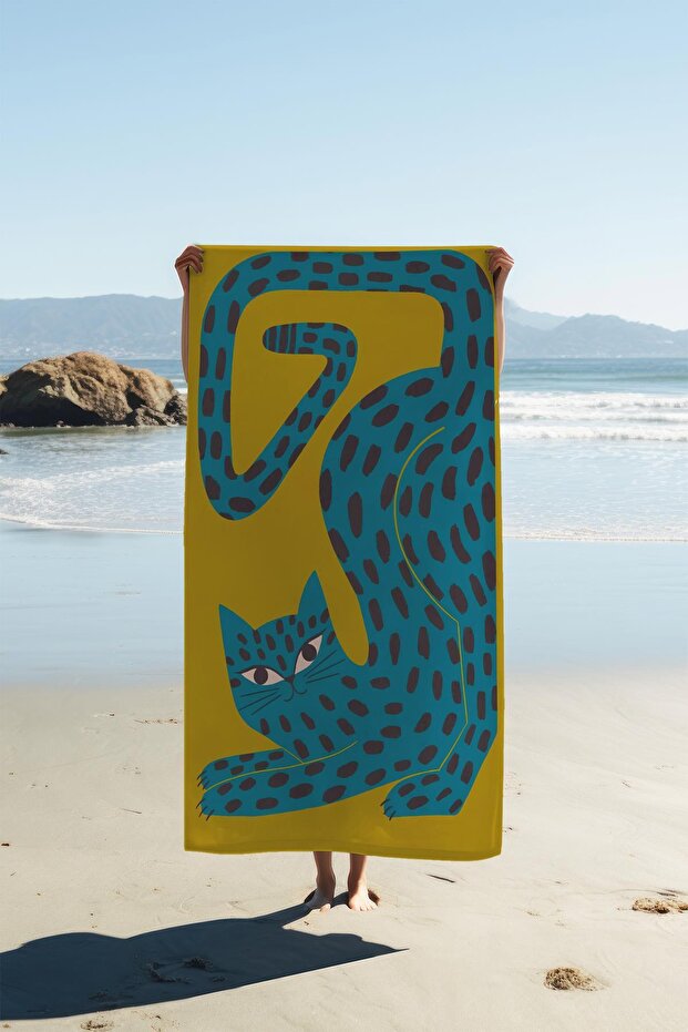 Digital Printing Beach Sea Towel Leopard Patterned Peshtamal Hvl0136