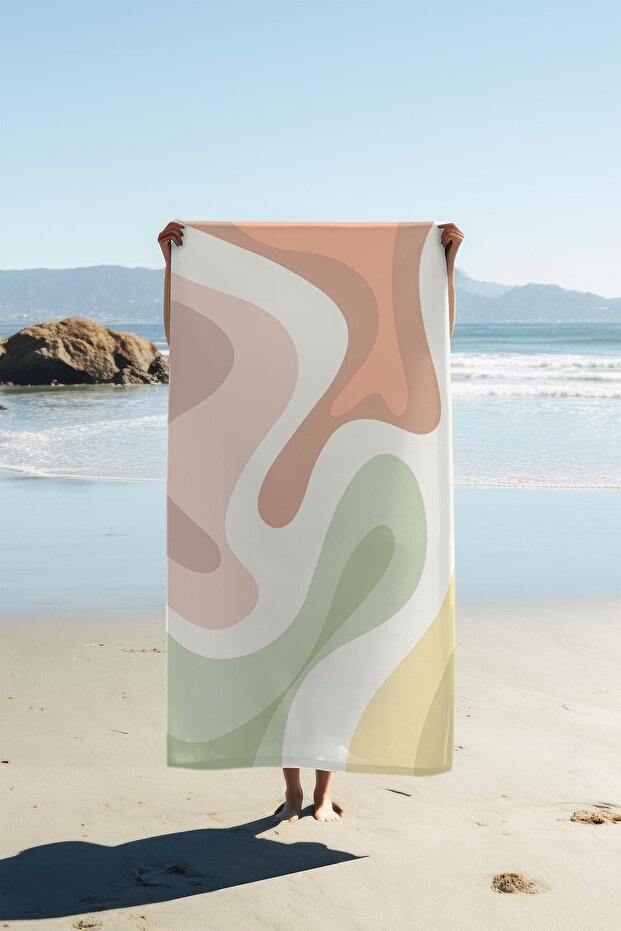 Digital Printing Beach Sea Towel Abstract Patterned Peshtemal Hvl0221