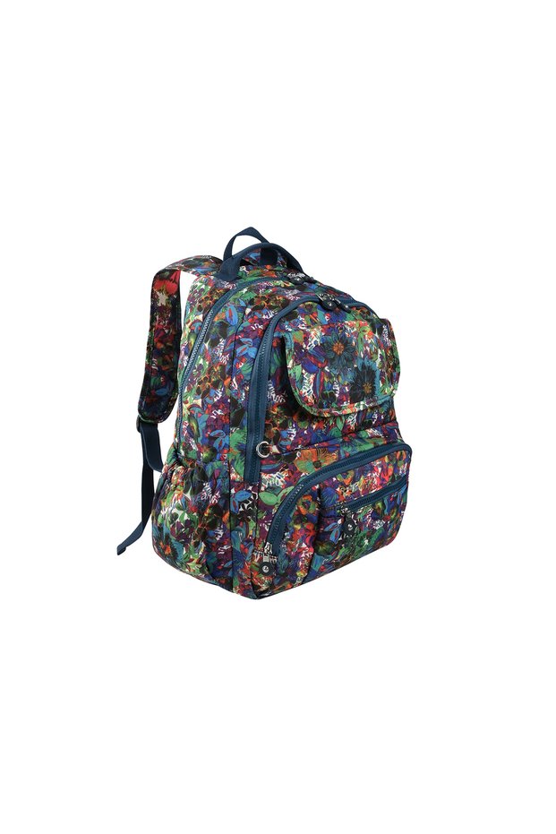 1215 Crinkle Fabric Waterproof School and Daily Backpack with Laptop Compartment