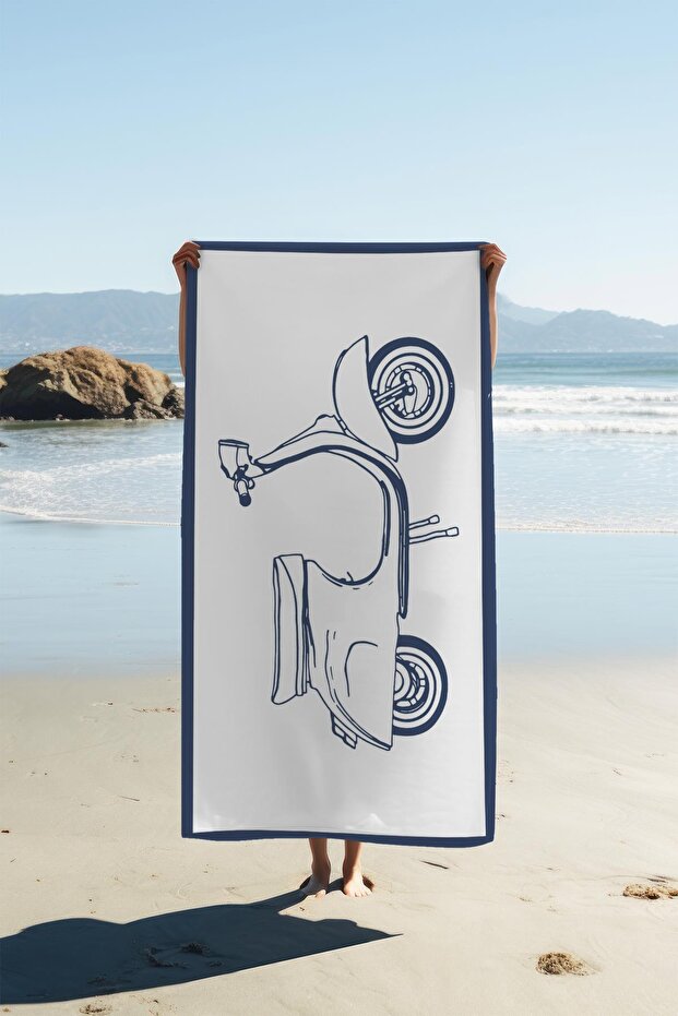 Digital Printing Beach Sea Towel Scooter Patterned Peshtamal Hvl0008