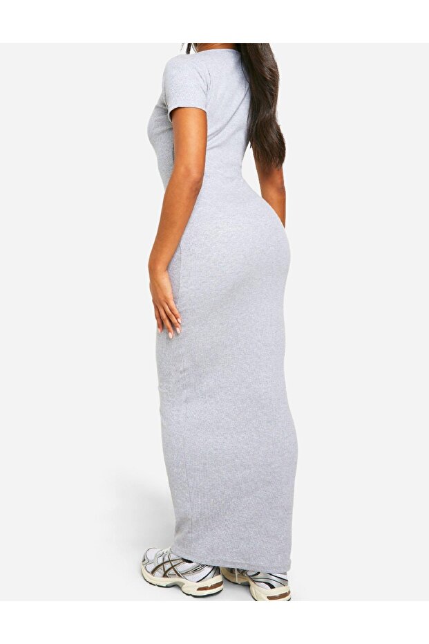 Rochie lunga, Gri - 2