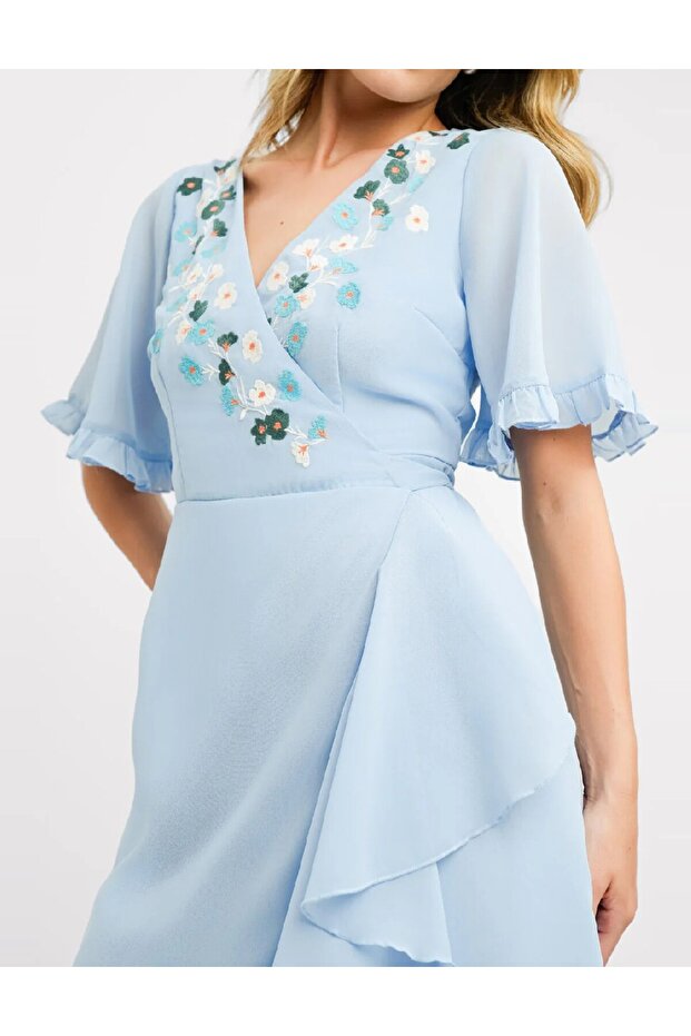 Rochie lunga, Albastru - 2