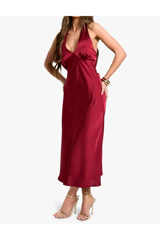Rochie medie, visiniu - 1