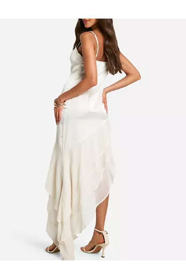 Rochie lunga, Ecru - 2