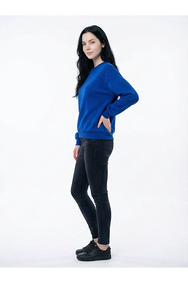 Bisiklet Yaka Basic Sweatshirt - 3