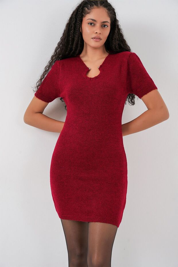 Bdart Accessory Detailed Bodycon Mini Knitwear Dress