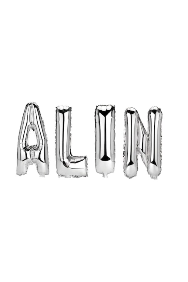 Balloon Set 'Alin', Silver, 40 cm