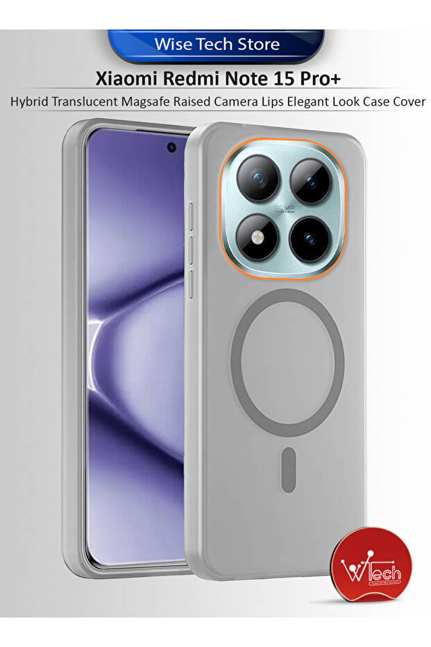 Xiaomi Redmi Note 15 Pro+ 5G 2025 Hybrid Translucent Magsafe Raised Camera Lips Case Cover