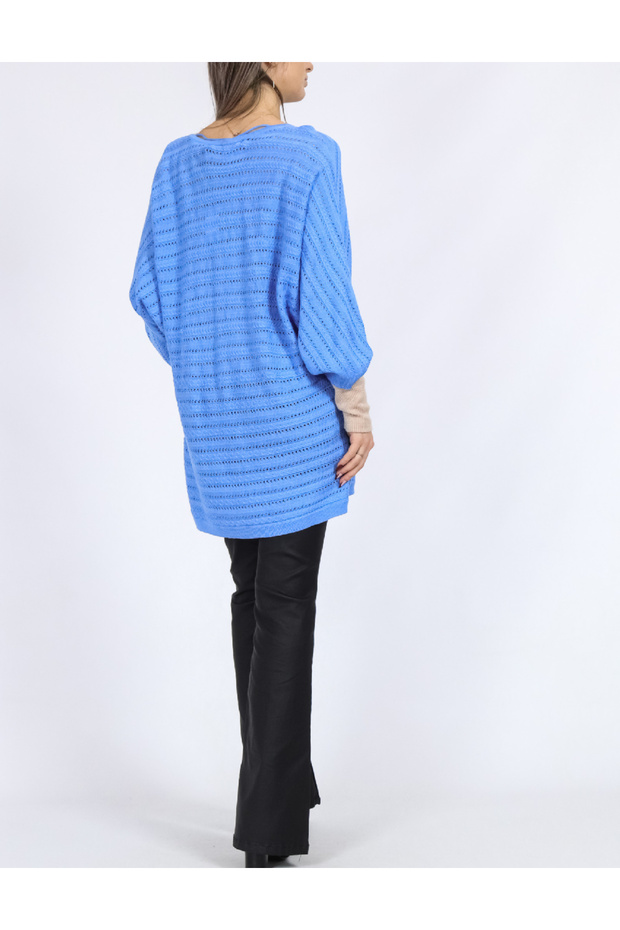 Bluza Oversize, Albastru - 2