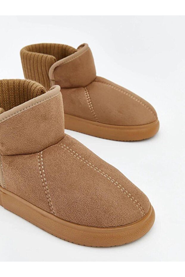 Süet Görünümlü Kadın Ev Botu (W5) - 3