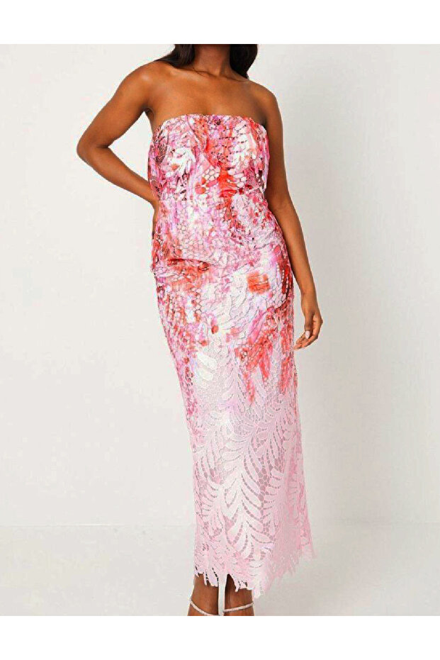 Rochie lunga, roz - 1