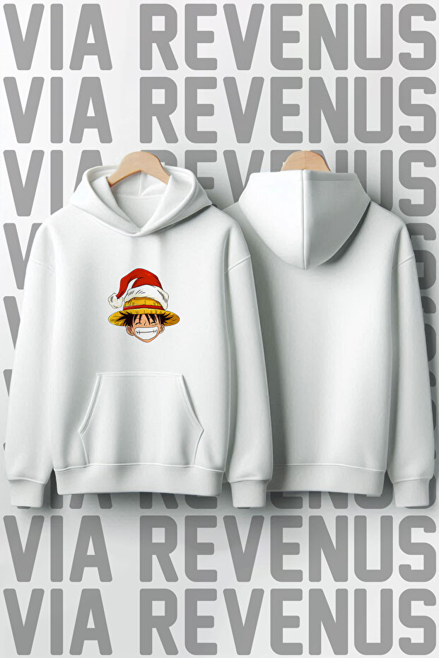One Piece New Year Printed 100% Cotton Premium Quality Hooded Sweatshirt