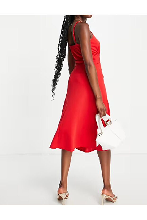 Rochie medie, Rosu - 2