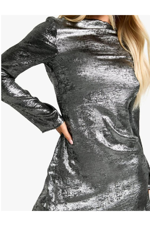 Rochie scurta, Argintiu - 2