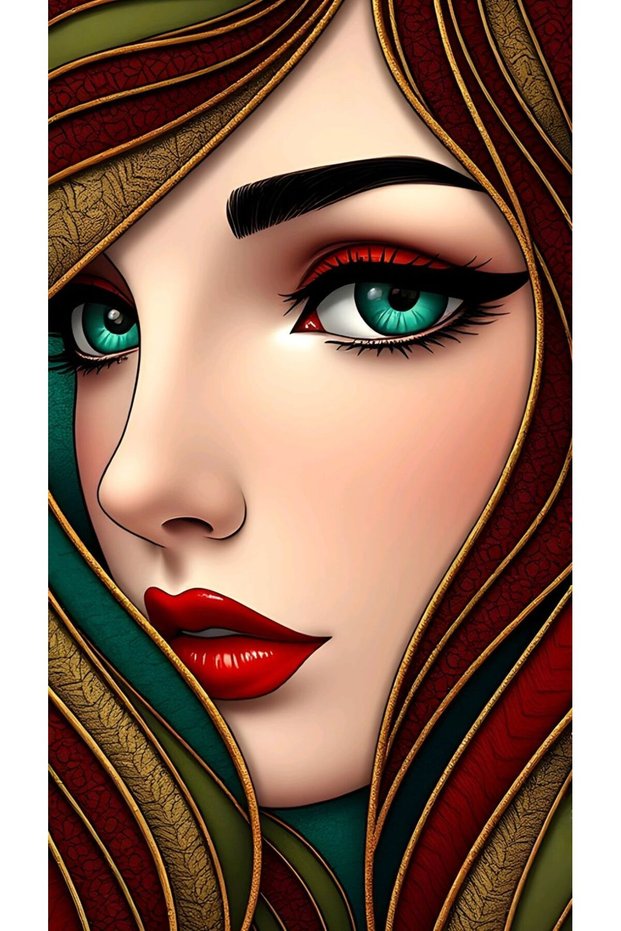 Color Splash Abstract Woman Portrait Canvas Framed Modern Wall Art Decor – 40x60cm