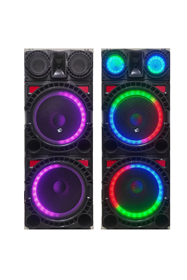 Boxă Bluetooth mare, 2 boxe de 15", microfon inclus, bas puternic - 3
