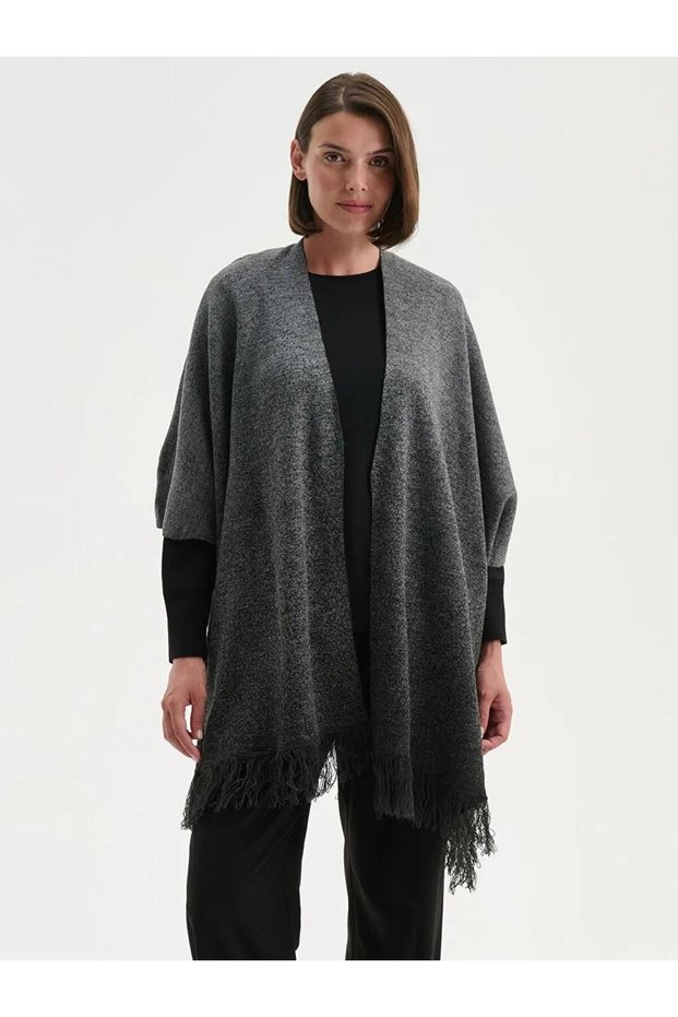 V-Neck Women's Knitwear Poncho (W5)