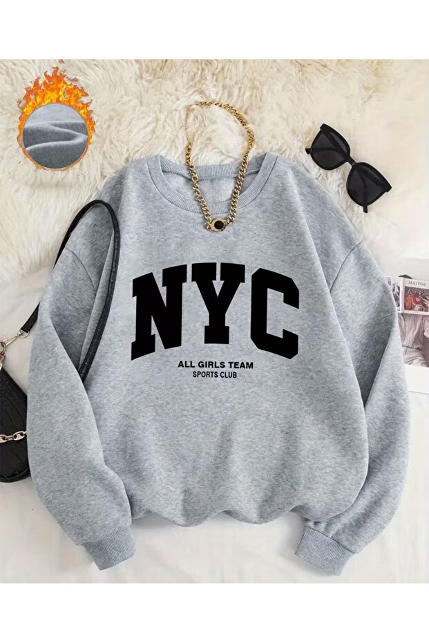 سترة رياضية مطبوعة لفريق NYC ALL GİRLS