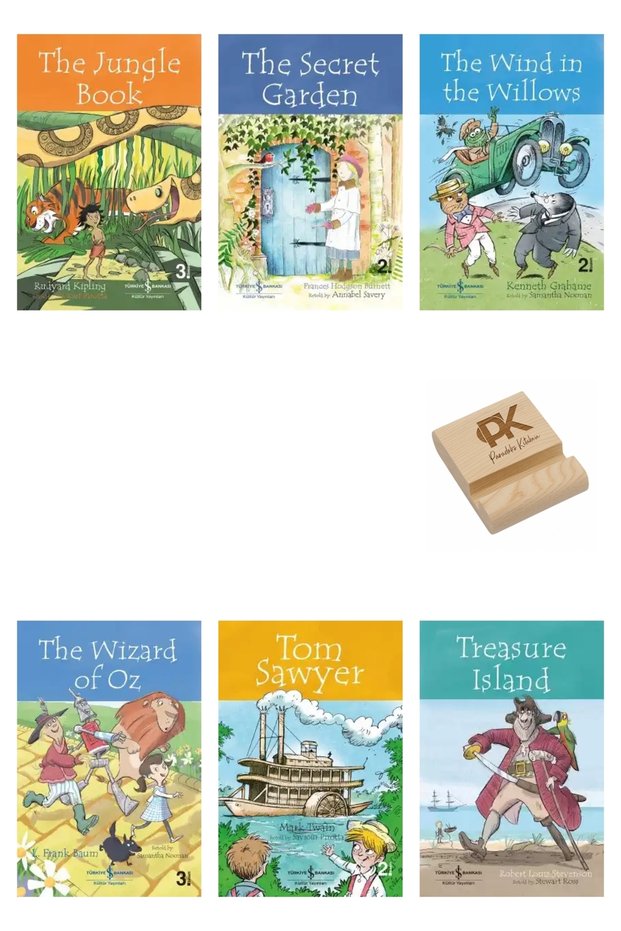 Business Children's English The Jungle The Secret Garden The Wind The Wizard Tom Sawyer Treasure Set of 6