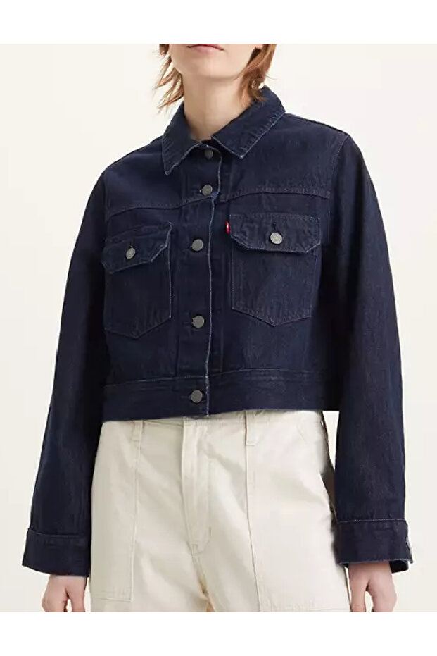 Jacket, Dark Navy - 1