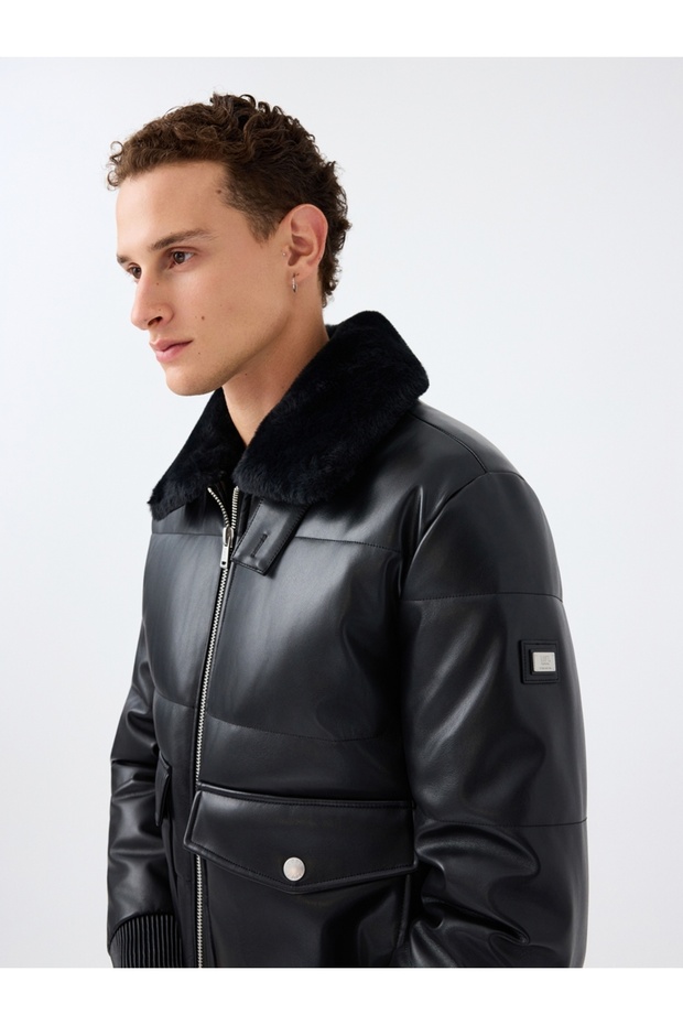 Regular Fit Erkek Mont Pu - 4