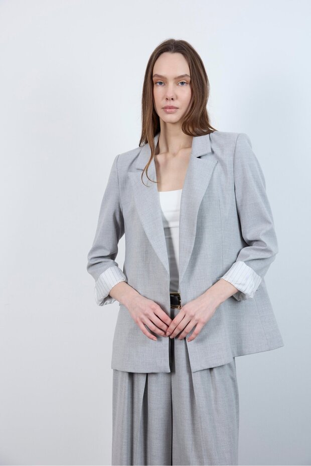 Kadın Kolu Katlamalı Ceket - 1