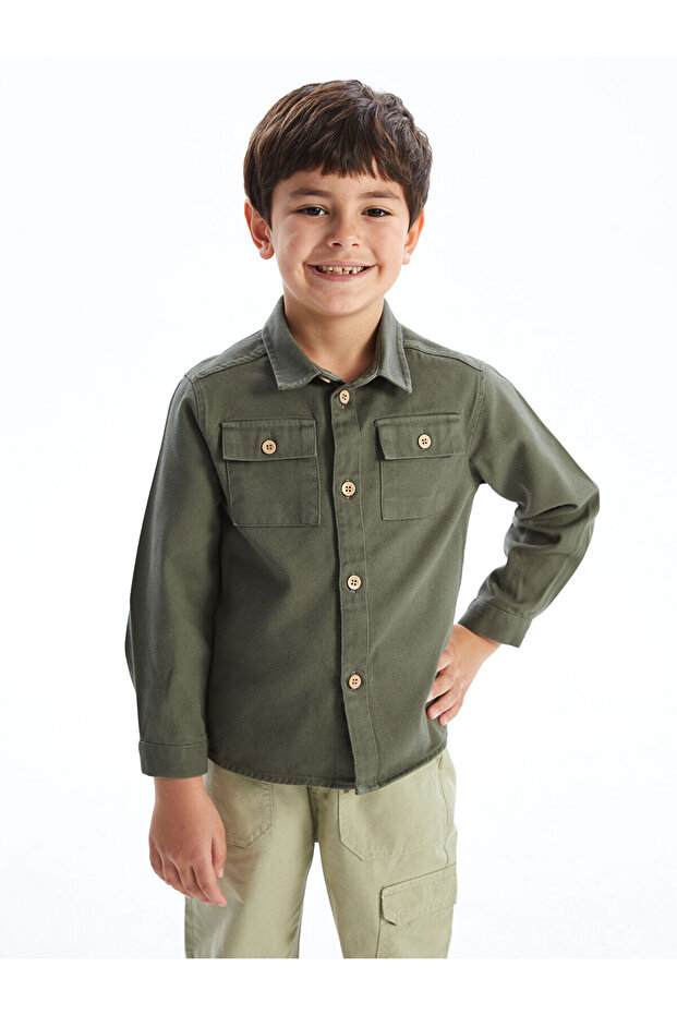 Long Sleeve Basic Boy's Shirt (W4)