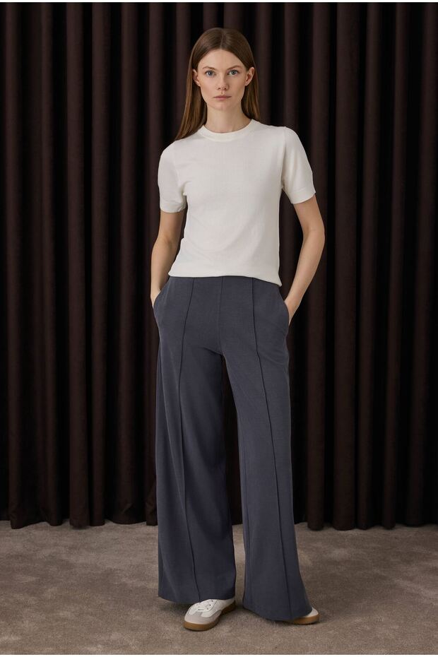 Modal Effect Suit Navy Blue - 5