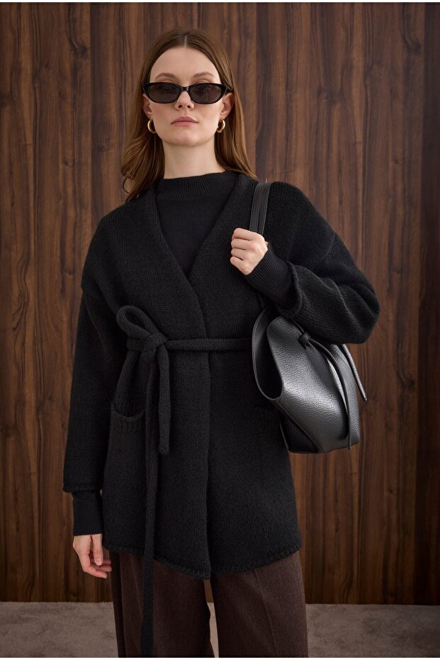 Alpaka Hırka Siyah - 1