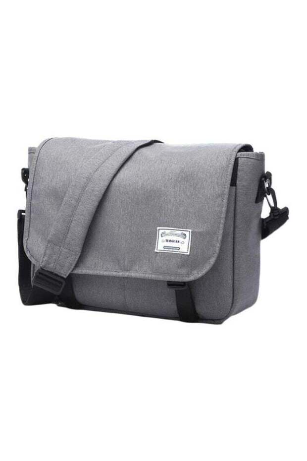 Canvas Messenger Bag Grey