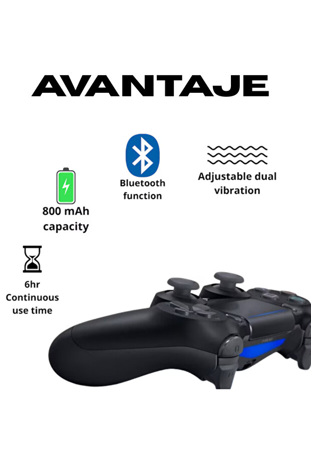 Wired Smart Controller, compatible with PS4 and PC, for gaming - 4
